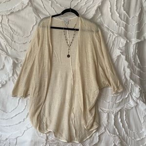 cream sparkly drape over cardigan!